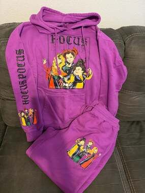 Disney Hocus Pocus Purple Sanderson Sisters Hoodie and Sweatpants Lounge Set